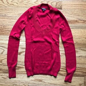 Express Fitted V-Neck Sweater